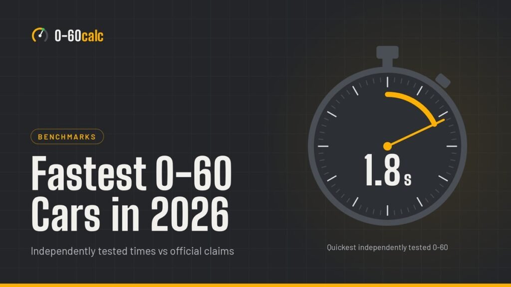 Stopwatch showing 1.8 seconds, the quickest independently tested 0-60 time